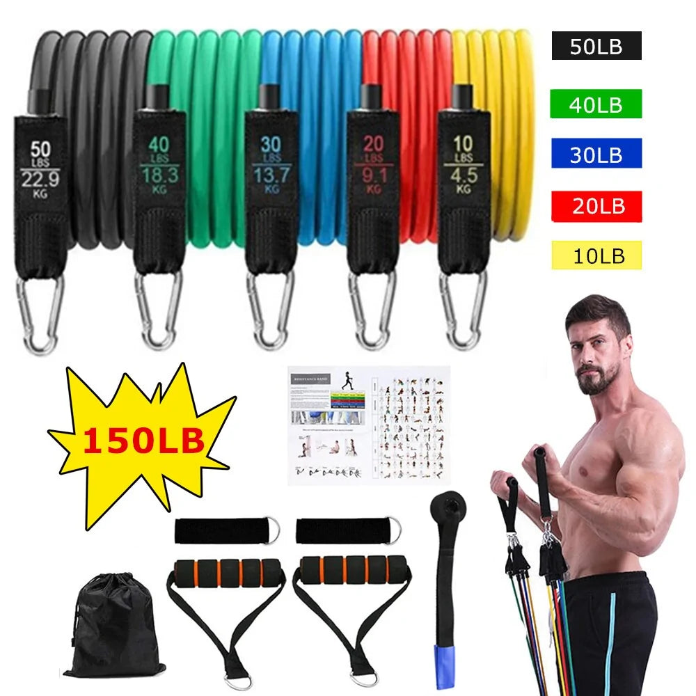 16 Resistance Bands Set Fitness Training