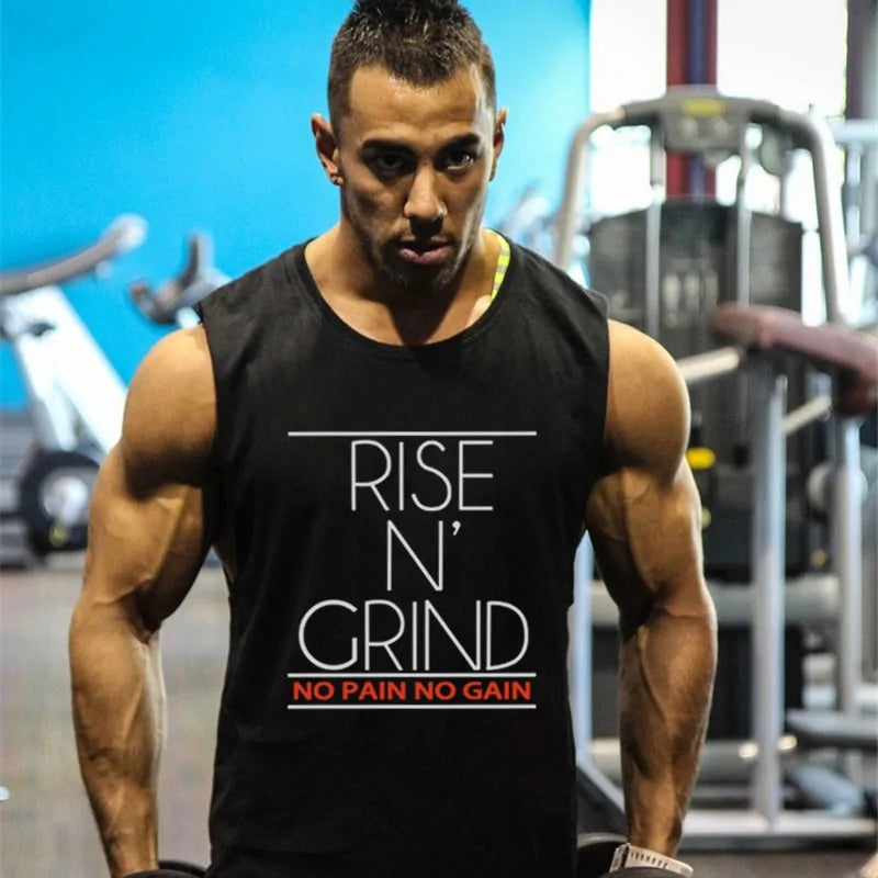 Rise N Grind No Pain No Gain Cotton Tank