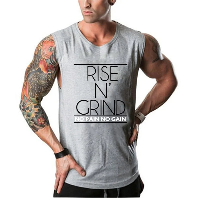 Rise N Grind No Pain No Gain Cotton Tank