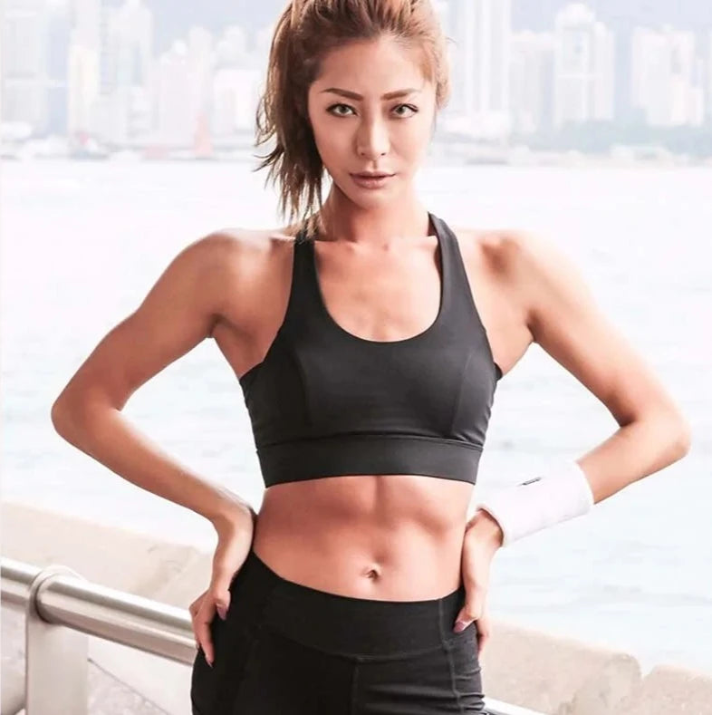 Women's Strap Push Up Sports Bra