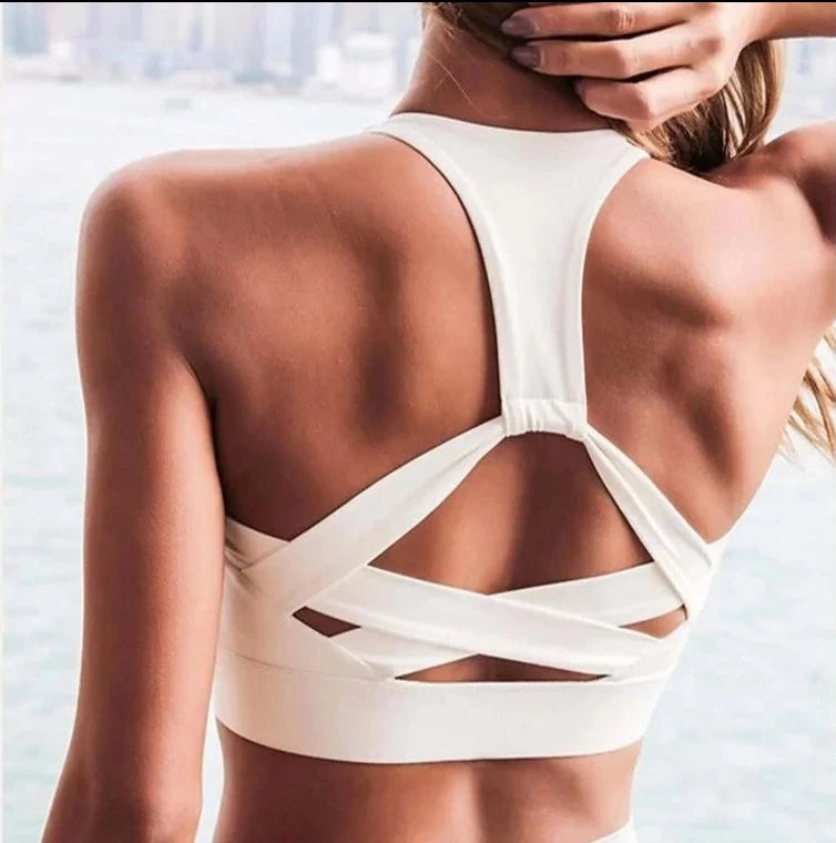 Women's Strap Push Up Sports Bra