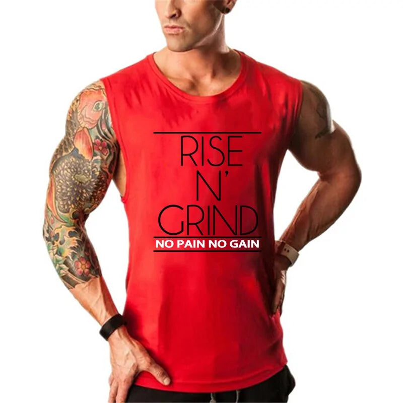 Rise N Grind No Pain No Gain Cotton Tank