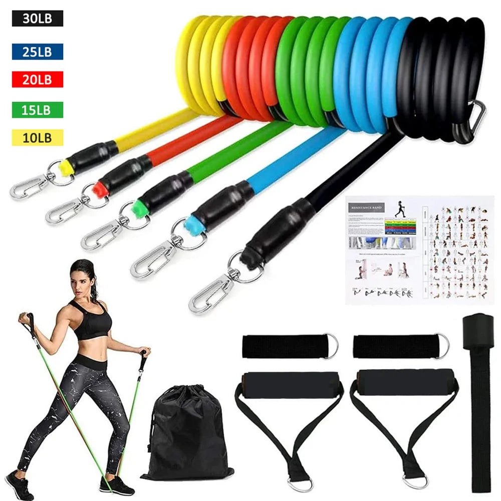 16 Resistance Bands Set Fitness Training