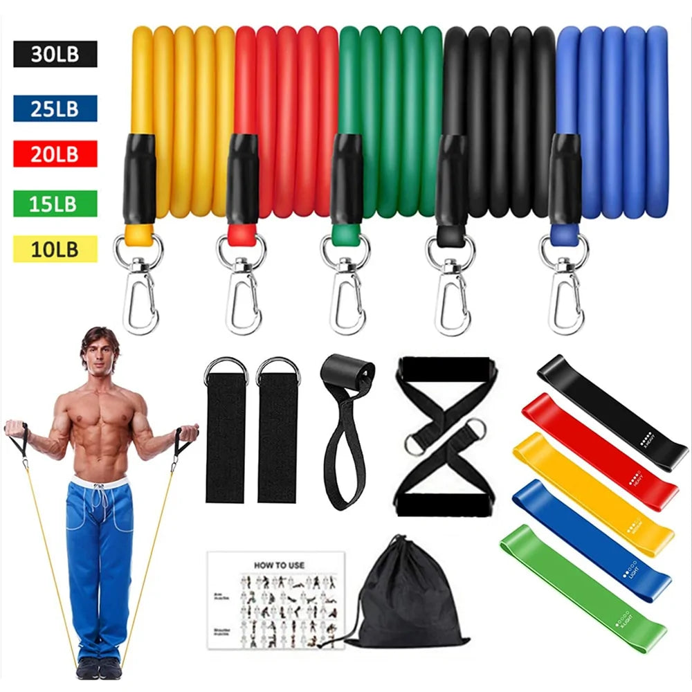 16 Resistance Bands Set Fitness Training